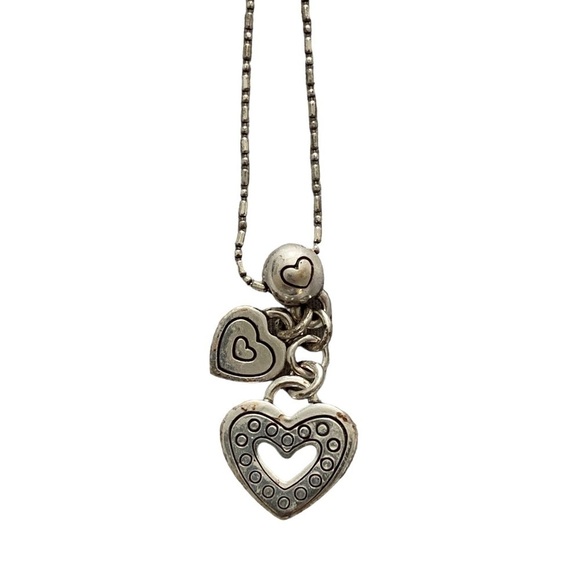 BRIGHTON Dangle Red Heart Charms Necklace - Picture 2 of 6